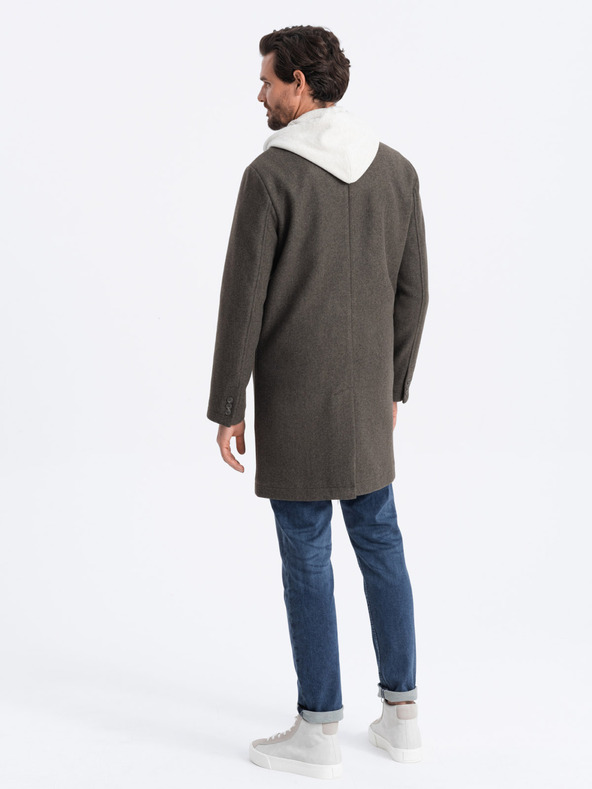 Ombre Clothing Sötétzöld férfi könnyű kabát Ombre ruházat