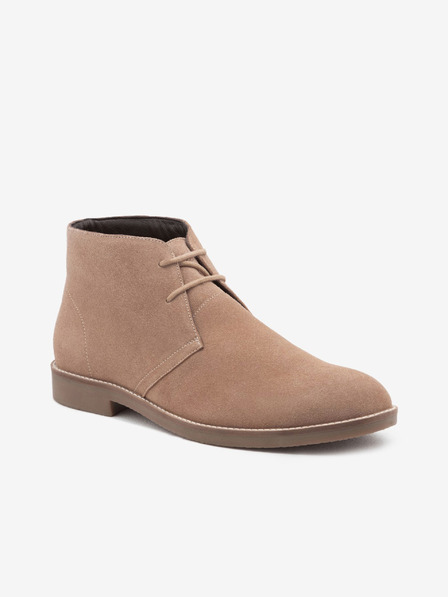 Ombre Clothing Bézs férfi bőr bokacsizma Ombre ruházat