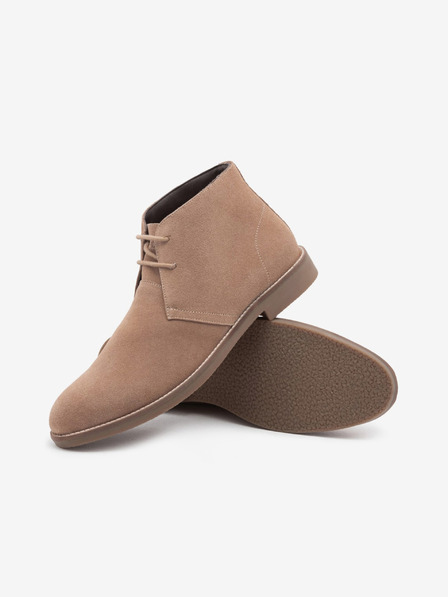 Ombre Clothing Bézs férfi bőr bokacsizma Ombre ruházat