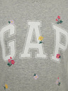 GAP Dětské tričko organic logo a květy GAP
