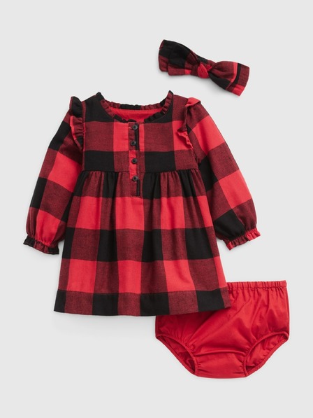 GAP Baby kockás ruha szett GAP