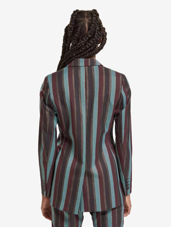 Scotch & Soda Zöld-fekete női csíkos kabát Scotch & Soda Scotch & Soda