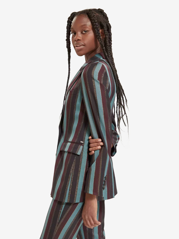 Scotch & Soda Zöld-fekete női csíkos kabát Scotch & Soda Scotch & Soda