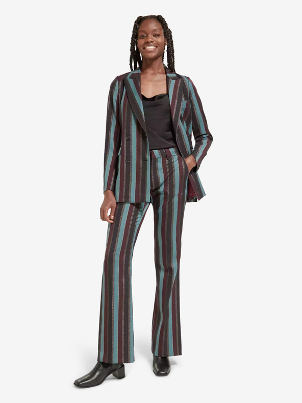 Scotch & Soda Zöld-fekete női csíkos kabát Scotch & Soda Scotch & Soda