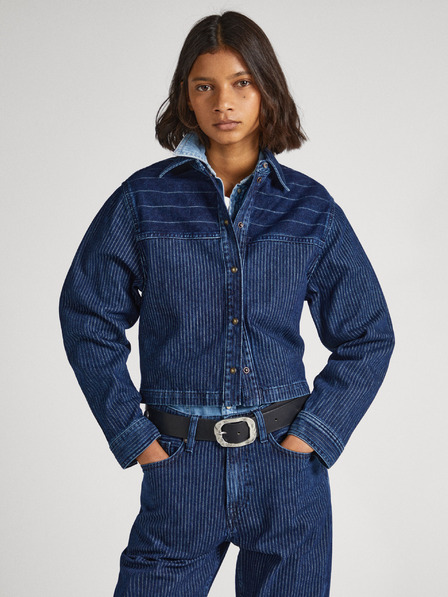 Pepe Jeans Pepe Jeans Mika Stripe kék női farmerdzseki Pepe Jeans Mika Stripe kék női farmerdzseki