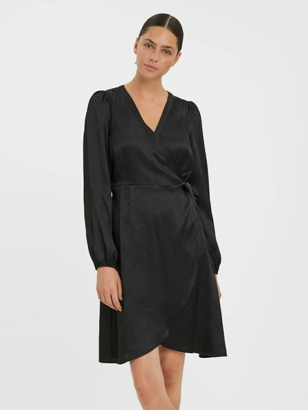 Vero Moda Vero Moda Sabi fekete női wrap ruha Vero Moda Sabi