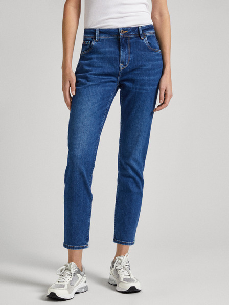 Pepe Jeans Kék női Cropped Straight Fit farmer Pepe Jeans