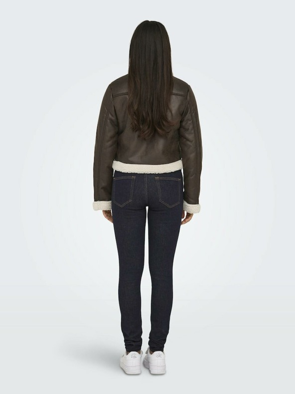 ONLY Sötétbarna női műszőrme kabát ONLY Betty