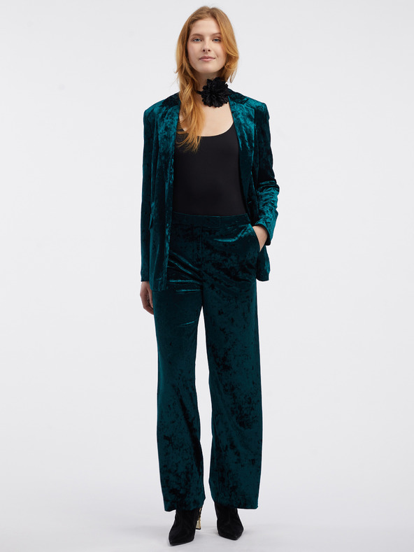 Orsay ORSAY zöld női bársony kabát