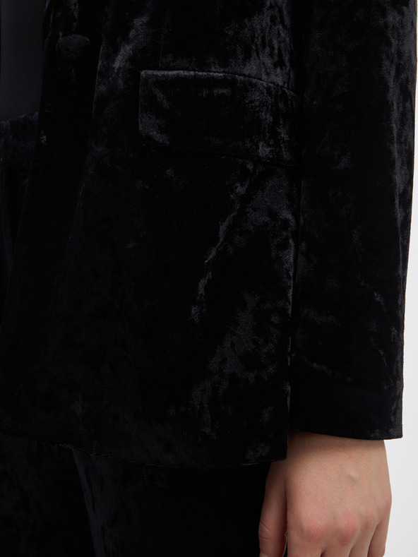 Orsay ORSAY fekete női bársony kabát