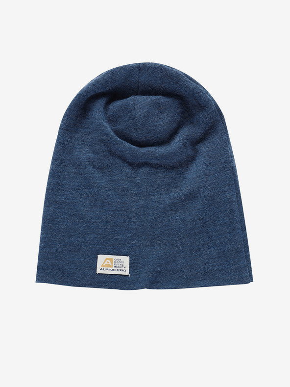 ALPINE PRO Sötétkék merinó gyapjú téli sapka ALPINE PRO Bedade