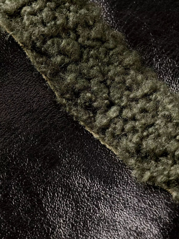 Scotch & Soda Fekete női téli műszőrme kabát Scotch & Soda