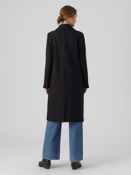 Vero Moda VERO MODA Reno fekete női gyapjú keverék kabát VERO MODA Reno