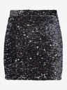 Pieces Fekete női flitteres szoknya Pieces Kam