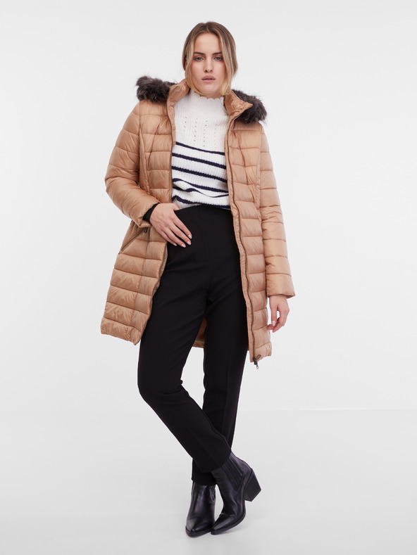 Orsay ORSAY világosbarna női steppelt kabát