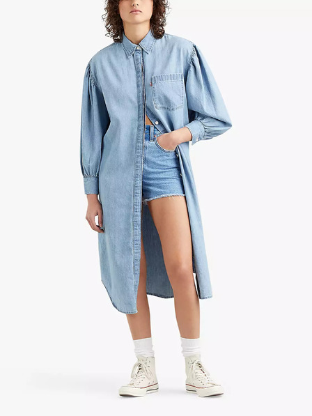 Levi's® Világoskék női farmer póló midi ruha Levi's® Osteria Duster