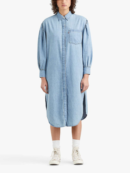 Levi's® Világoskék női farmer póló midi ruha Levi's® Osteria Duster