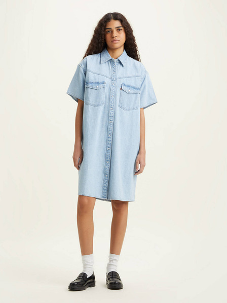 Levi's® Világoskék farmer ing ruha Levi's® Elowen Western Western