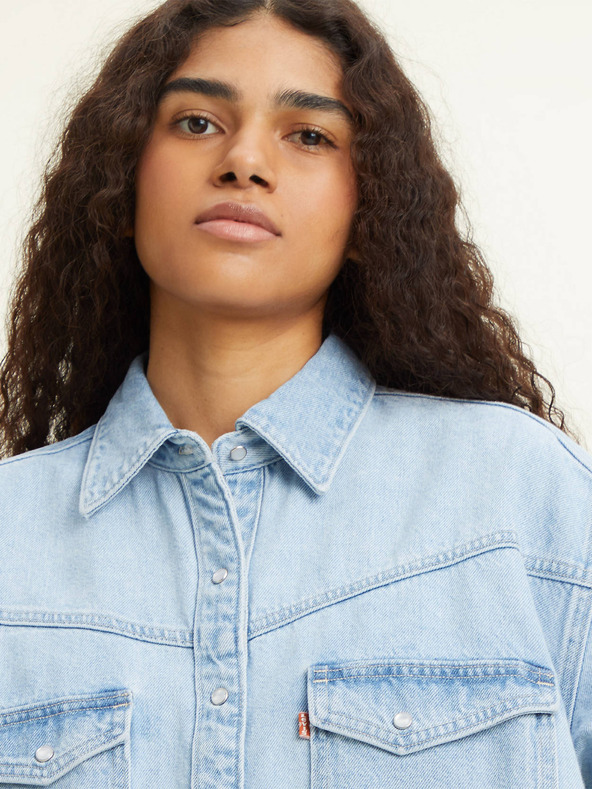 Levi's® Világoskék farmer ing ruha Levi's® Elowen Western Western