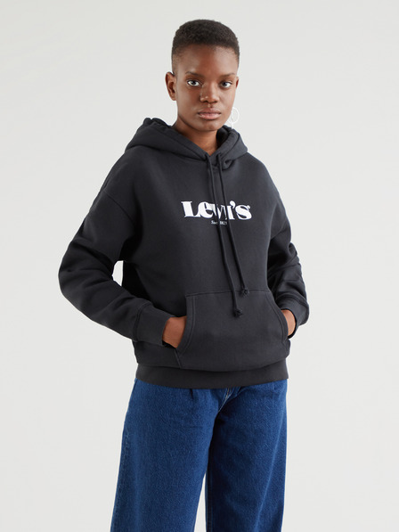 Levi's® Fekete női Levi's® kapucnis pulóver