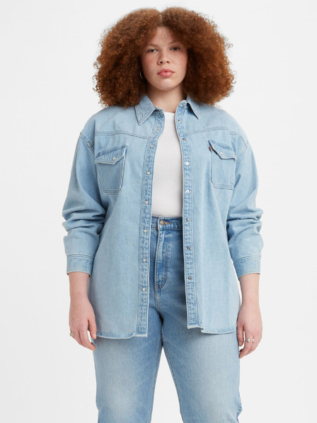 Levi's® Világoskék női farmer túlméretezett ing Levi's® Dorsey Western Western
