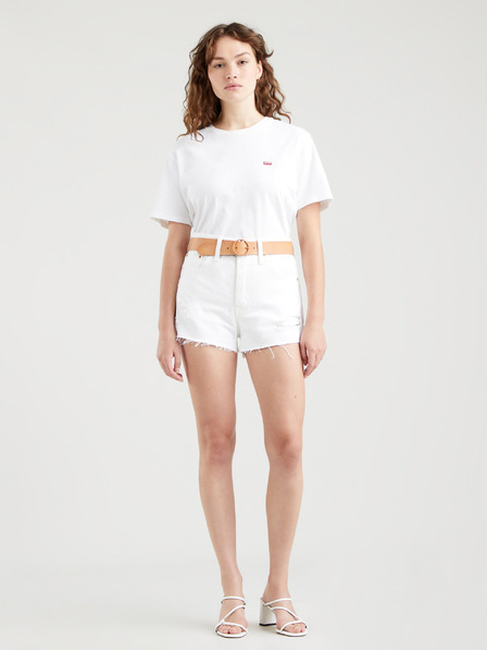 Levi's® Fehér női Levi's® farmer rövidnadrág