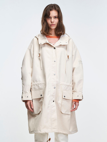 Levi's® Bézs női könnyű, vízálló, túlméretezett Levi's® Sloan női kabát túlméretezett Levi's® Sloan