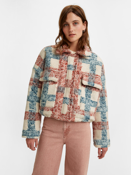 Levi's® Levi's® Sherpa bézs színű női kockás dzseki