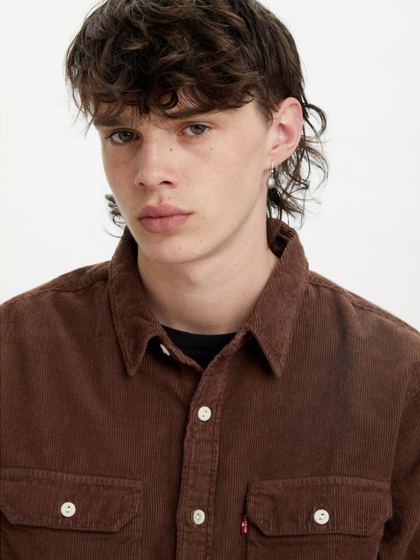 Levi's® Sötétbarna férfi Levi's® Jackson Worker kordbársony ing