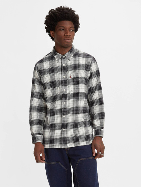 Levi's® Fehér-fekete férfi Levi's® Jackson Worker kockás férfi ing