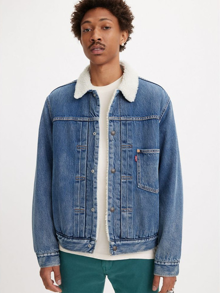 Levi's® Kék Férfi Levi's® Type 1 Sherpa Trucker őszi Bre farmerdzseki