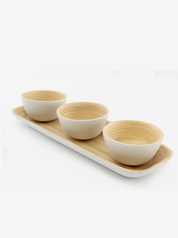 SIFCON Három tálból álló bambusz tálcán SIFCON