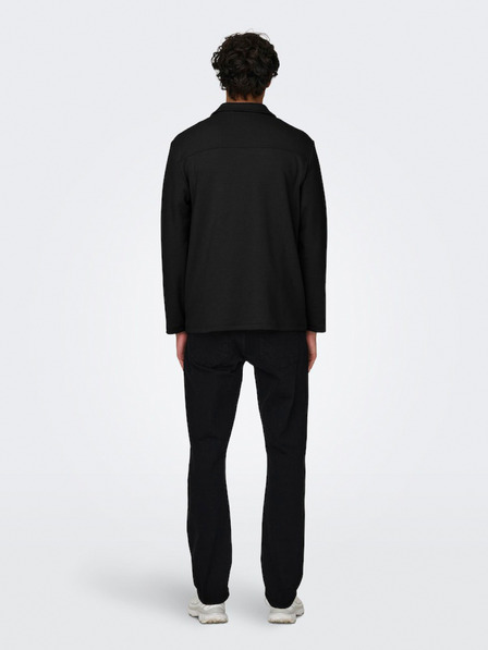 ONLY & SONS Fekete férfi póló kabát ONLY & SONS New Kodyl