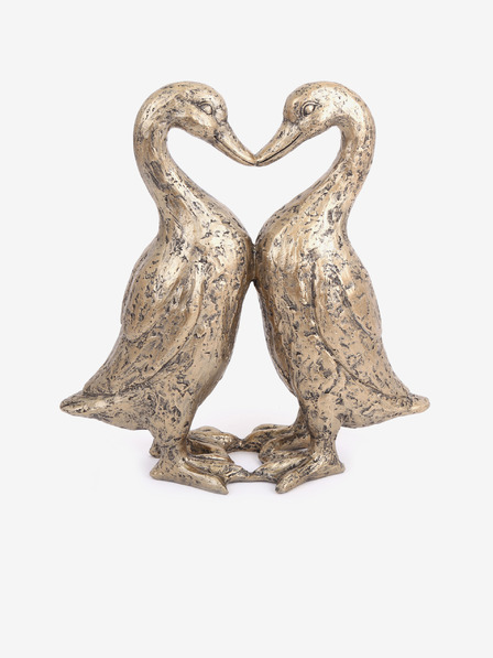 SIFCON Csókolózó kacsák Szív dekoratív figura arany színben SIFCON