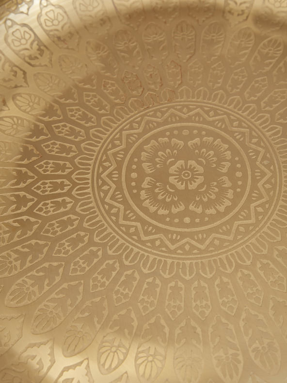 SIFCON Dekoratív fémes mintás tálca 42cm SIFCON arany színben