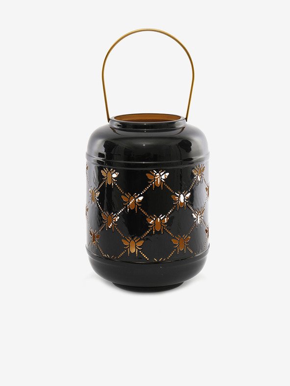 SIFCON Fekete fém lámpa méhekkel 24x14 SIFCON