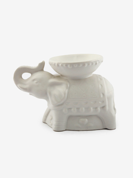 SIFCON Fehér porcelán illatosító viasz/olaj lámpa SIFCON Elefánt