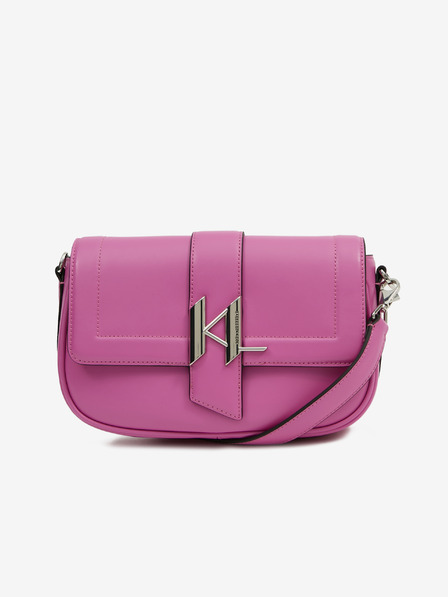 Karl Lagerfeld Sötétrózsaszín női bőr crossbody táska KARL LAGERFELD Shooting Stars
