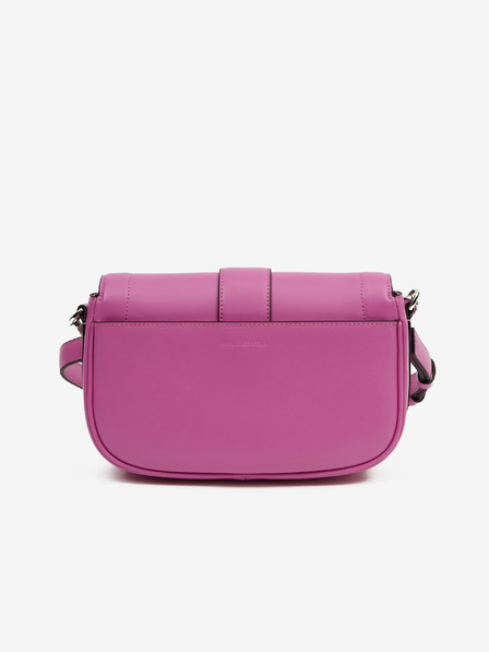 Karl Lagerfeld Sötétrózsaszín női bőr crossbody táska KARL LAGERFELD Shooting Stars