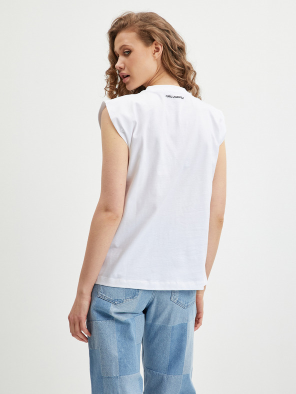 Karl Lagerfeld Fehér női póló KARL LAGERFELD Ikonik