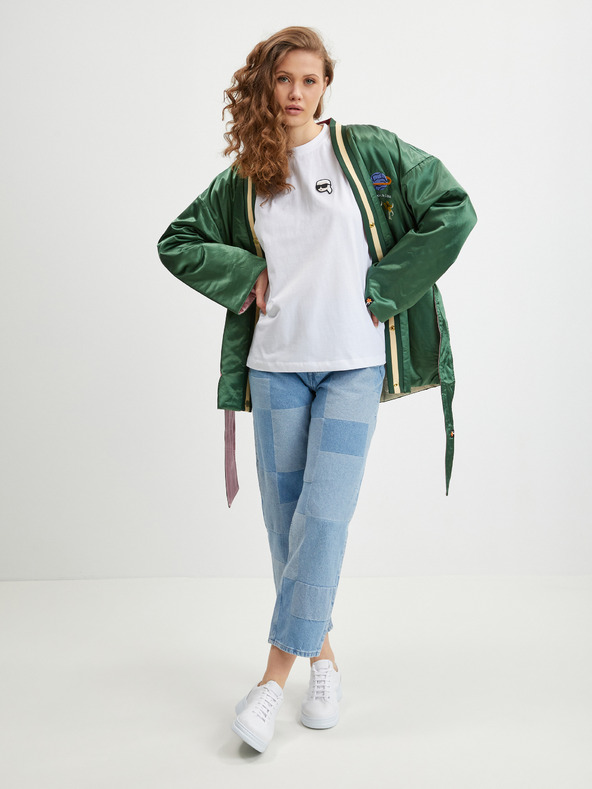 Karl Lagerfeld Fehér női póló KARL LAGERFELD Ikonik