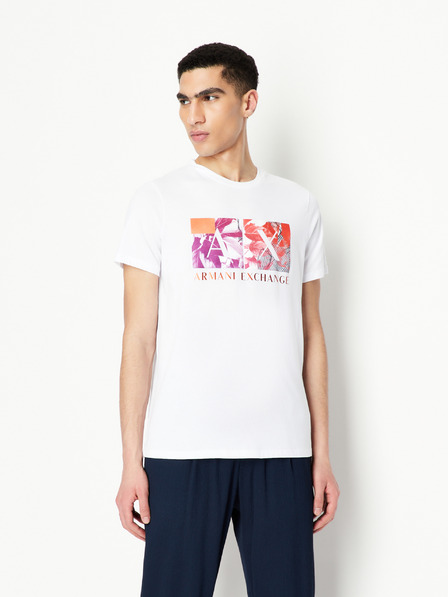 Armani Exchange Fehér férfi kapucnis pulóver Armani Exchange