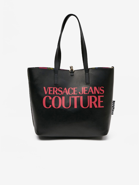 Versace Jeans Couture Fekete és rózsaszín női mintás, fordítható shopper Versace Jeans Couture