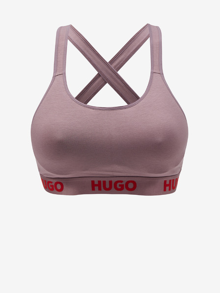 HUGO HUGO Lila női sportmelltartó