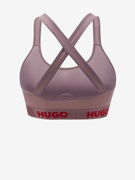HUGO HUGO Lila női sportmelltartó