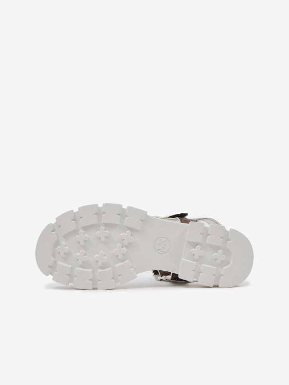 Michael Kors Fehér és barna színű Michael Kors Ridley női mintás szandálok