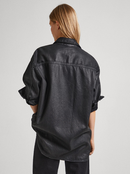Pepe Jeans Fekete női farmer túlméretezett ing Pepe Jeans