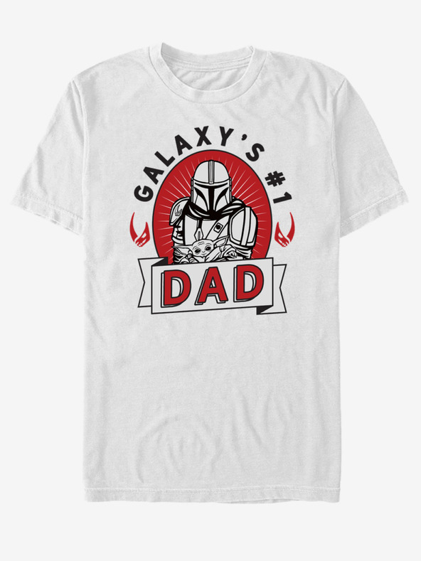 ZOOT.Fan Fehér uniszex póló ZOOT.Fan Star Wars Mando tetoválás