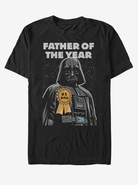 ZOOT.Fan Fekete unisex póló ZOOT.Fan Darth Vader Az év apja ZOOT.Fan