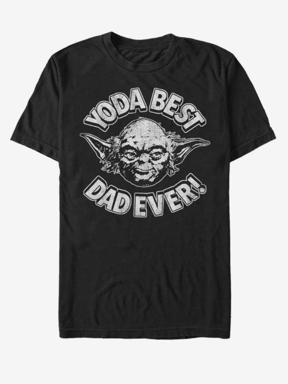 ZOOT.Fan Fekete Unisex póló ZOOT.Fan Star Wars Yoda legjobb apa